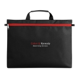 Gepersonaliseerde 600D polyester documententas Basic kleur rood tweede hoofdweergave