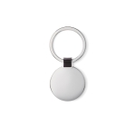 Elegante ronde glanzende sleutelhanger graveren Circle kleur zwart