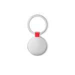 Elegante ronde glanzende sleutelhanger graveren Circle kleur rood