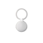 Elegante ronde glanzende sleutelhanger graveren Circle kleur wit