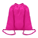 Rugzakje bedrukken van katoen 100 g/m2 Eco Trend kleur fuchsia