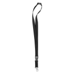 Keycords bedrukken van 2 cm met gesp & sluiting BasicStyle Extra kleur zwart