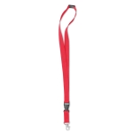 Keycords bedrukken van 2 cm met gesp & sluiting BasicStyle Extra kleur rood