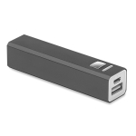 Zuinige aluminium powerbank bedrukken van 2.200 mAh Alu kleur titanium