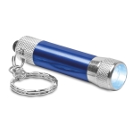 Originele aluminium sleutelhanger met lampje bedrukken Minilight kleur blauw