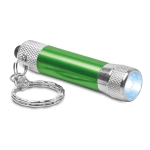 Originele aluminium sleutelhanger met lampje bedrukken Minilight kleur groen