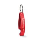 Felle kleur aluminium flesopener sleutelhanger Alucolors kleur rood hoofdweergave