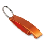 Felle kleur aluminium flesopener sleutelhanger Alucolors kleur oranje derde weergave