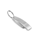 Felle kleur aluminium flesopener sleutelhanger Alucolors kleur zilver tweede weergave