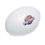 Antistress-rugbybal voor merchandising Zenby kleur wit hoofdweergave tweede weergave