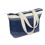 Strandtas bedrukken van 600D polyester Beachtime kleur blauw