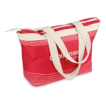 Strandtas bedrukken van 600D polyester Beachtime kleur rood hoofdweergave tweede weergave