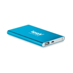 Powerbank met bedrukking 4.000 mAh Powercard Alu kleur blauw tweede hoofdweergave