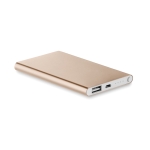 Powerbank met bedrukking 4.000 mAh Powercard Alu kleur champagne