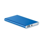 Powerbank met bedrukking 4.000 mAh Powercard Alu kleur koningsblauw