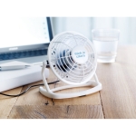 Design USB ventilator met USB kabel Vintage kleur wit sfeervolle hoofdweergave