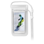 Touchscreen waterdicht mobiele hoesje Beachtime kleur doorzichtig wit derde weergave