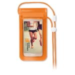 Touchscreen waterdicht mobiele hoesje Beachtime kleur doorzichtig oranje hoofdweergave tweede weergave