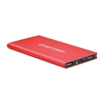 Aluminium powerbank van 8.000 mAh Powercard Extra kleur rood hoofdweergave