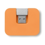 Voordelige plastic hub met 4 USB-poorten Square kleur oranje derde weergave