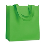 Goedkope non woven tassen met korte hengsels 80g/m2 Colors Short kleur groen