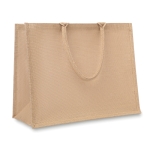 Gepersonaliseerde jute tas met gelamineerde binnenkant Jute Shop kleur beige