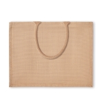 Gepersonaliseerde jute tas met gelamineerde binnenkant Jute Shop kleur beige derde weergave