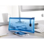 Plastic doorzichtige reclame etui ClearView kleur blauw sfeervolle hoofdweergave