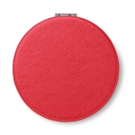 Magnetische ronde spiegel met logo voor bedrijven Cosmo kleur rood derde weergave