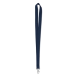 Goedkope keycord bedrukken van 2 cm met sluiting BasicStyle kleur blauw