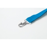 Goedkope keycord bedrukken van 2 cm met sluiting BasicStyle kleur turkoois tweede weergave