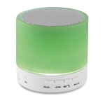 Ronde draadloze speaker met sfeerverlichting en LED indicatie Disco kleur wit derde weergave