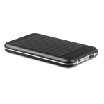 Zonne energie powerbank bedrukken 4.000 mAh Powercard Solarcharge kleur zwart