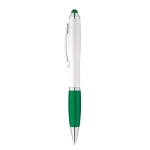 Klassieke pen met metalen clip en draaimechanisme Toptouch kleur groen