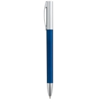 Promotie pen met blauwe inkt met metallic effect Metallic Print kleur blauw