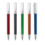 Promotie pen met blauwe inkt met metallic effect Metallic Print diverse kleuren