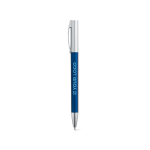 Promotie pen met blauwe inkt met metallic effect Metallic Print met afdrukgebied