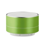 Elegante aluminium bluetooth speaker voor klanten Alusound kleur limoen groen