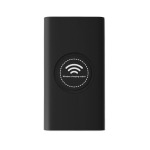 Powerbank met logo en rubberen afwerking 8.000 mAh Wireless kleur zwart derde weergave