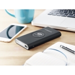 Powerbank met logo en rubberen afwerking 8.000 mAh Wireless kleur zwart sfeervolle hoofdweergave