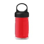 Klein tritan drinkflesje bedrukken met handdoek 300ml FitStyle kleur rood