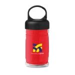 Klein tritan drinkflesje bedrukken met handdoek 300ml FitStyle kleur rood hoofdweergave