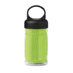 Klein tritan drinkflesje bedrukken met handdoek 300ml FitStyle kleur limoen groen