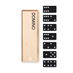 Reclame dominospel in een houten kist Domino WoodBox kleur hout tweede weergave