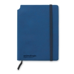 Hoge kwaliteit A5 zacht notitieboek met logo bedrukken Uptown kleur blauw hoofdweergave