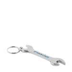 Metalen flesopener sleutelhanger bedrukken met logo ToolTime weergave met bedrukking