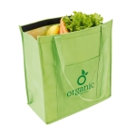 Non-woven koeltas bedrukken 80 g/m2 Shopper kleur lichtgroen afbeelding met logo 4