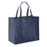 Grote non woven zeer praktische shopper bedrukken 80 g/m2 Maltby kleur blauw