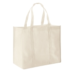 Grote non woven zeer praktische shopper bedrukken 80 g/m2 Maltby kleur beige