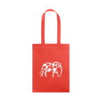 Non-woven tas met gelaste naden, lange hengsels, 80g/m² kleur rood afbeelding met logo